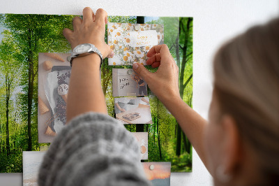 Magnetic notice board for kitchen Forest