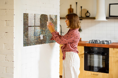 Glass magnetic board Rust on metal