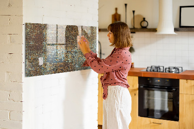 Glass magnetic board Rust on metal