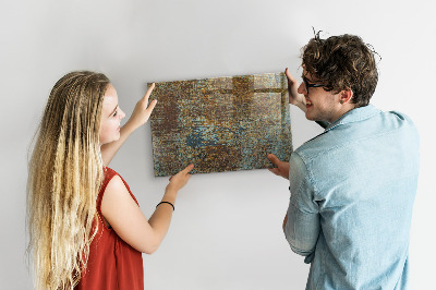 Glass magnetic board Rust on metal