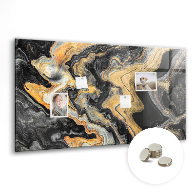 Magnetic notice board Golden marble