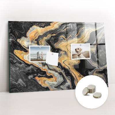 Magnetic notice board Golden marble