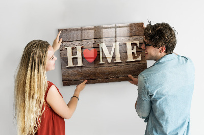 Magnetic memo board for kitchen House inscription