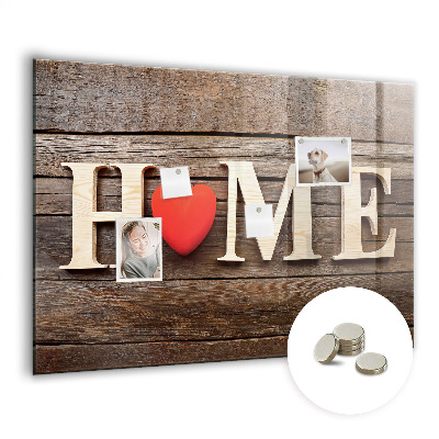 Magnetic memo board for kitchen House inscription