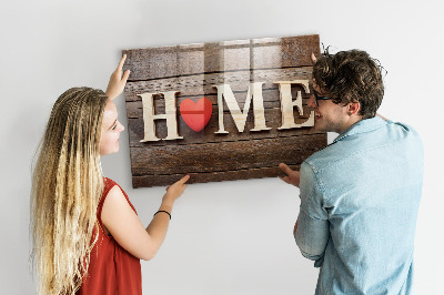 Magnetic memo board for kitchen House inscription