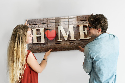 Magnetic memo board for kitchen House inscription