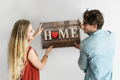 Magnetic memo board for kitchen House inscription