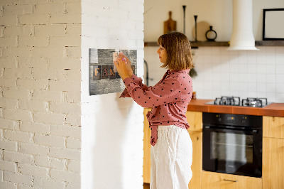 Magnetic memo board for kitchen Family inscription