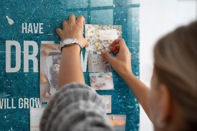 Magnetic memo board for kitchen Motivational text