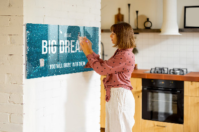 Magnetic memo board for kitchen Motivational text