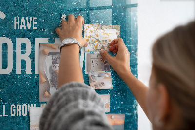 Magnetic memo board for kitchen Motivational text