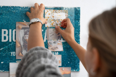 Magnetic memo board for kitchen Motivational text