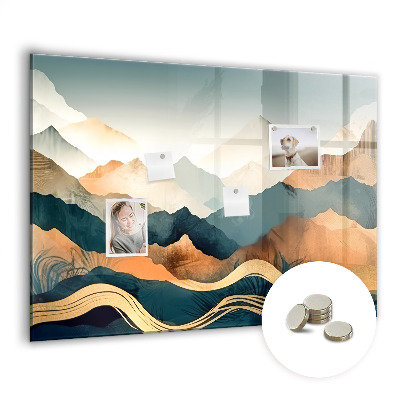 Magnetic notice board Landscape mountains