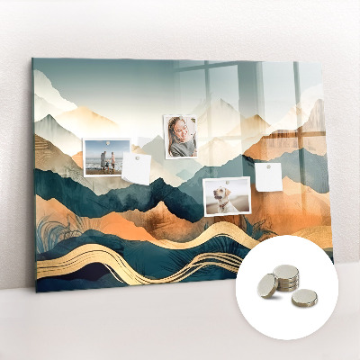 Magnetic notice board Landscape mountains
