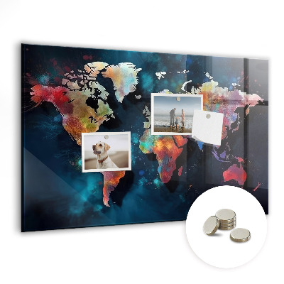Magnetic photo board Abstract map