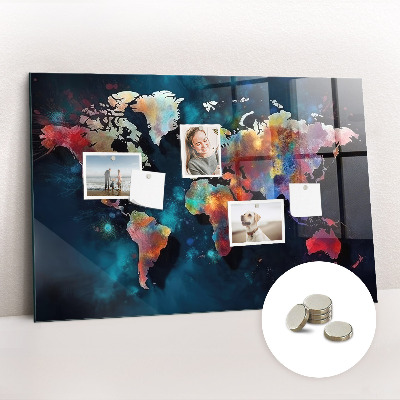 Magnetic photo board Abstract map