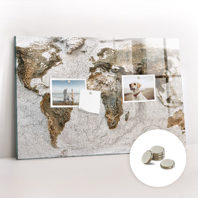 Magnetic photo board Old map of the world