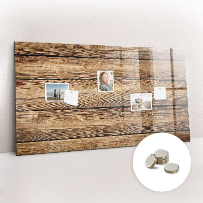 Magnetic notice board for kitchen Wooden planks