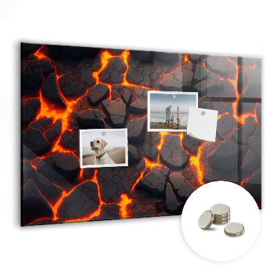 Magnetic notice board for kitchen Lava volcano