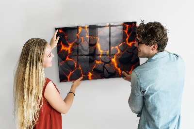 Magnetic notice board for kitchen Lava volcano