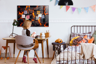 Magnetic notice board for kitchen Lava volcano