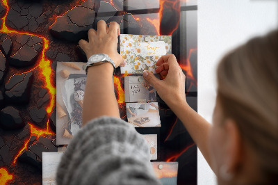 Magnetic notice board for kitchen Lava volcano