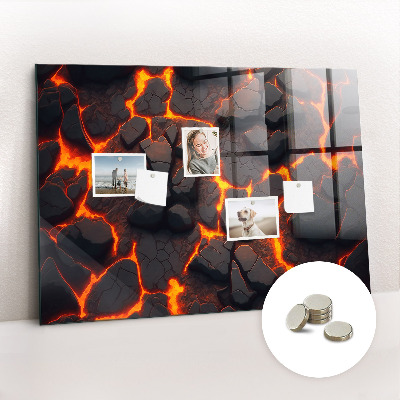 Magnetic notice board for kitchen Lava volcano