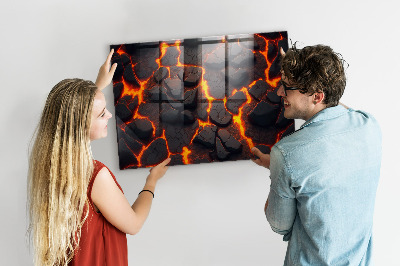 Magnetic notice board for kitchen Lava volcano