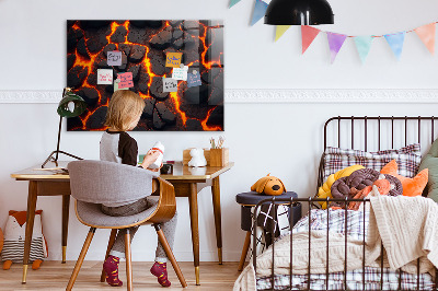 Magnetic notice board for kitchen Lava volcano