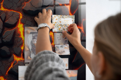 Magnetic notice board for kitchen Lava volcano