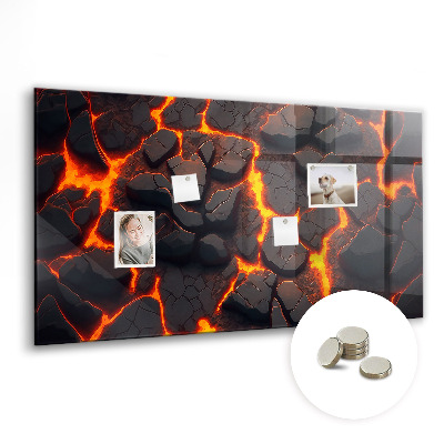 Magnetic notice board for kitchen Lava volcano