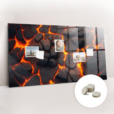 Magnetic notice board for kitchen Lava volcano