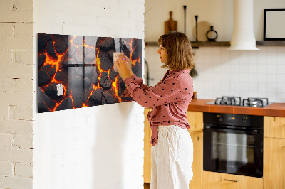 Magnetic notice board for kitchen Lava volcano