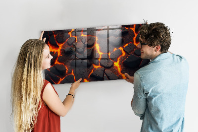 Magnetic notice board for kitchen Lava volcano