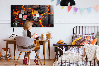 Magnetic notice board for kitchen Lava volcano