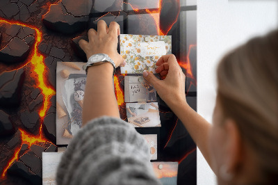 Magnetic notice board for kitchen Lava volcano