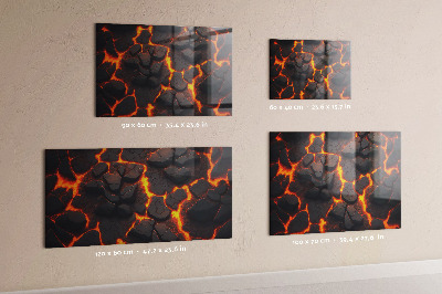 Magnetic notice board for kitchen Lava volcano