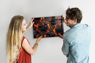 Magnetic notice board for kitchen Lava volcano