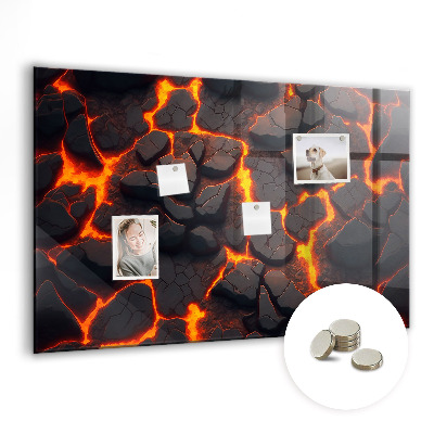 Magnetic notice board for kitchen Lava volcano