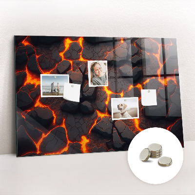 Magnetic notice board for kitchen Lava volcano