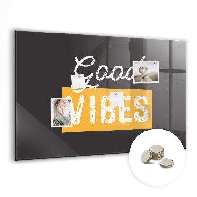 Magnetic memo board for kitchen Motivational quote