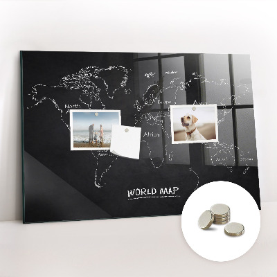 Magnetic photo board World map countries