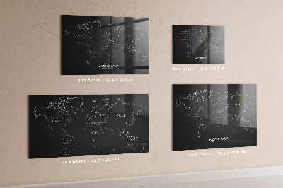Magnetic photo board World map countries