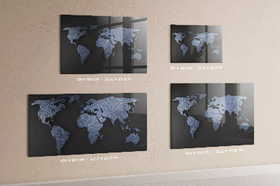 Magnetic photo board World map 3D