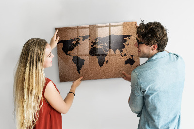 Magnetic photo board World map