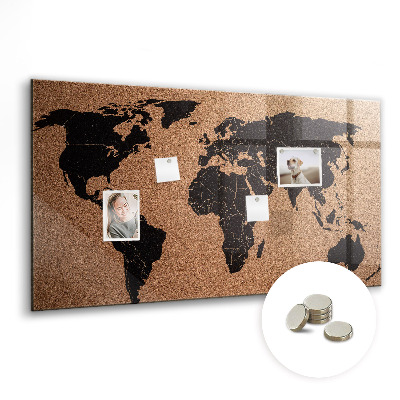 Magnetic photo board World map