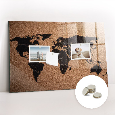 Magnetic photo board World map