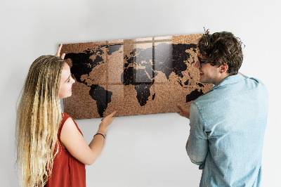 Magnetic photo board World map