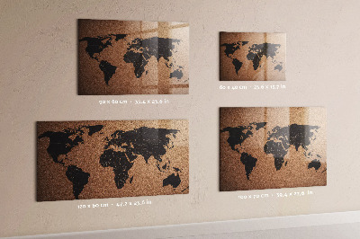 Magnetic photo board World map