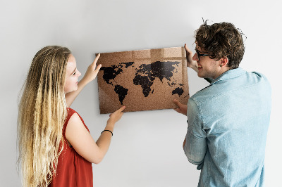 Magnetic photo board World map